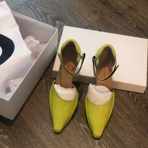 Marine Serre lime green shoes size 9 new - Picture 2 of 8